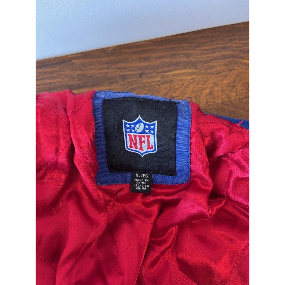 New York Giants Jacket Mens XL Blue White NFL Football Super Bowl Champions - Picture 7 of 10